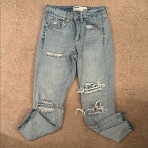 Garage Light Blue Distressed Boyfriend Jeans